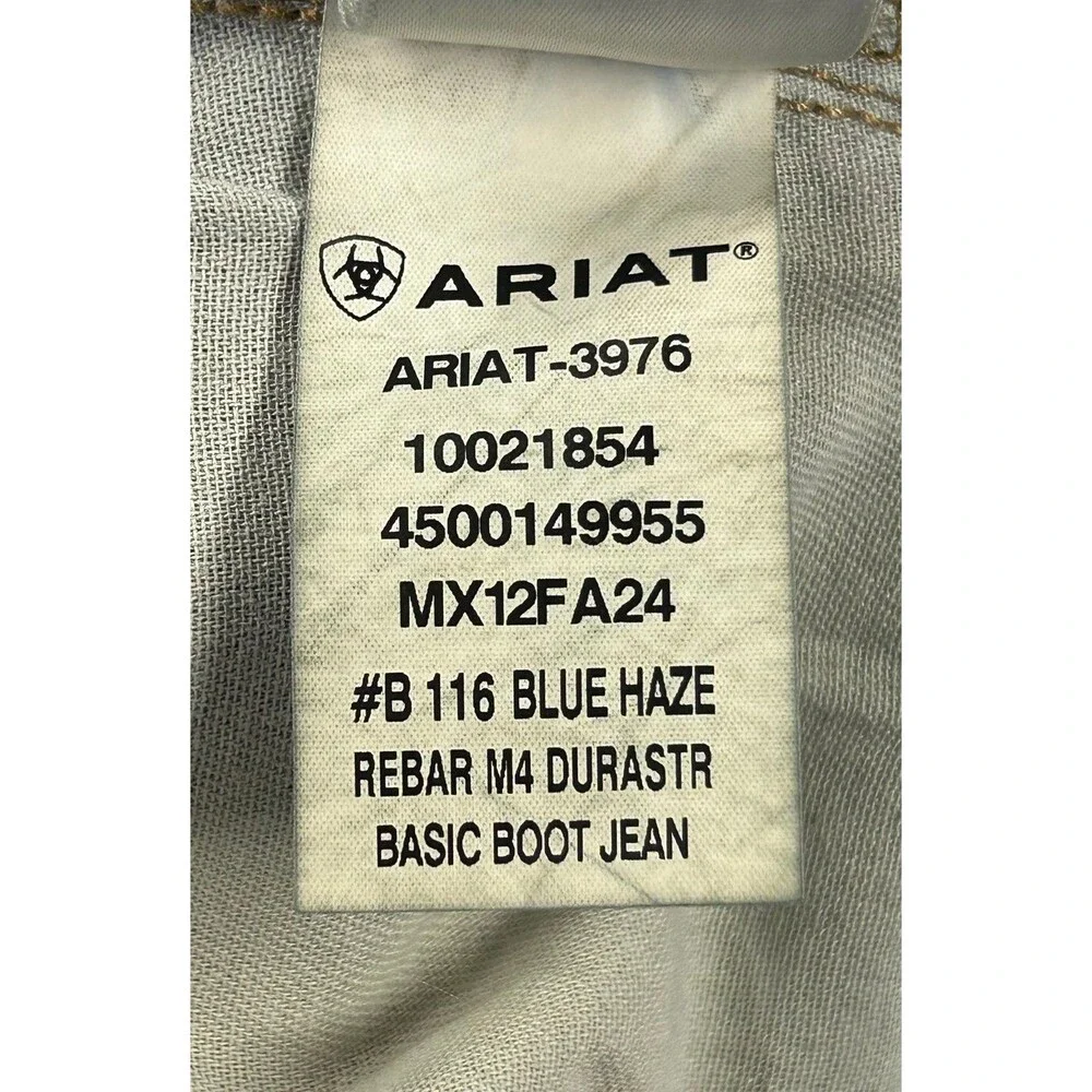 Ariat Rebar Bodie M4 Basic Boot Jeans Men's Denim Blue Durastr Edge